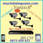 Trọn bộ CAMERA THÂN HDCVI  VANTECH VP-203CVI