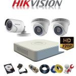 TRỌN BỘ 3 CAMERA HIKVISION HD TVI 720p